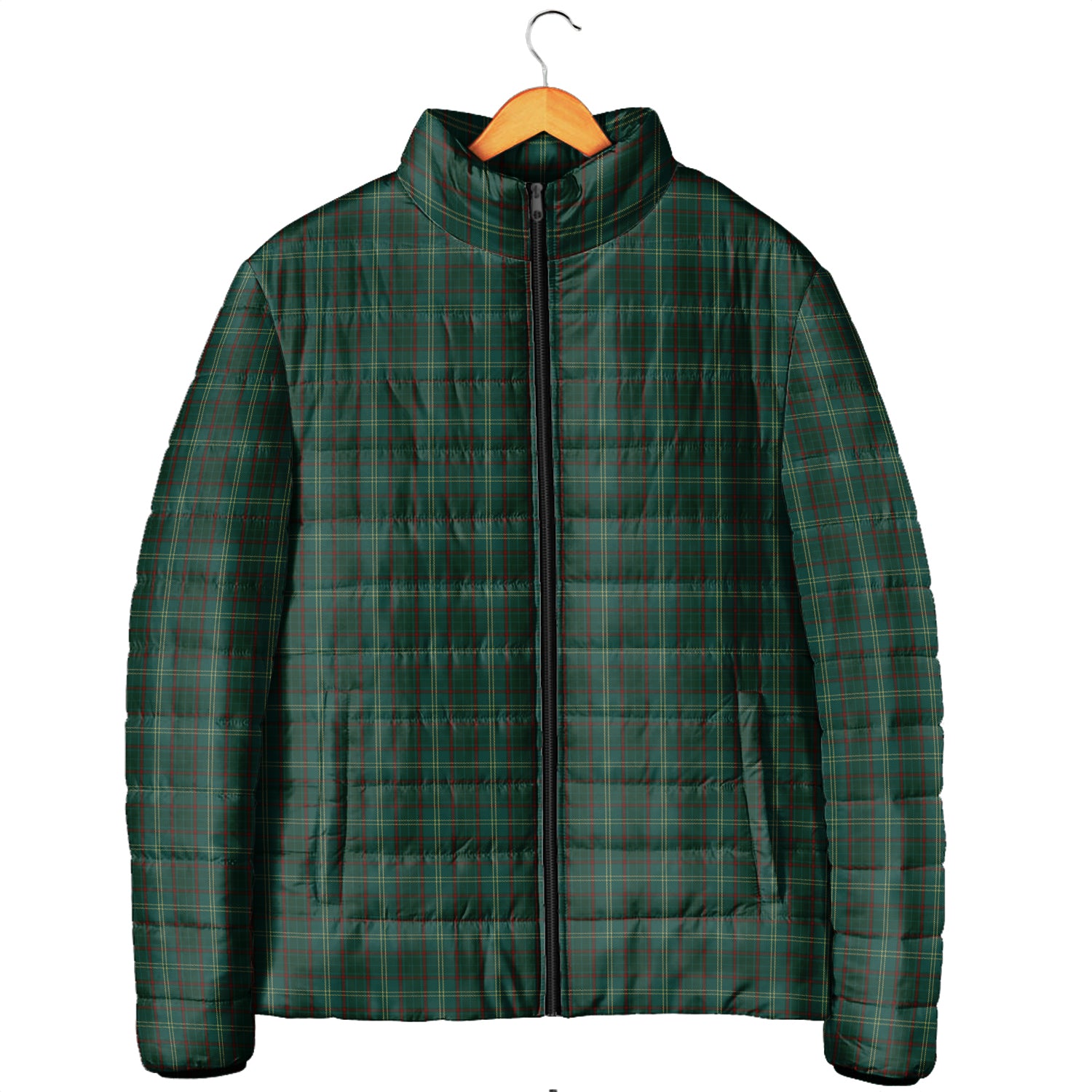 Armagh County Ireland Tartan Padded Jacket Men's Padded Jacket - Tartan Vibes Clothing