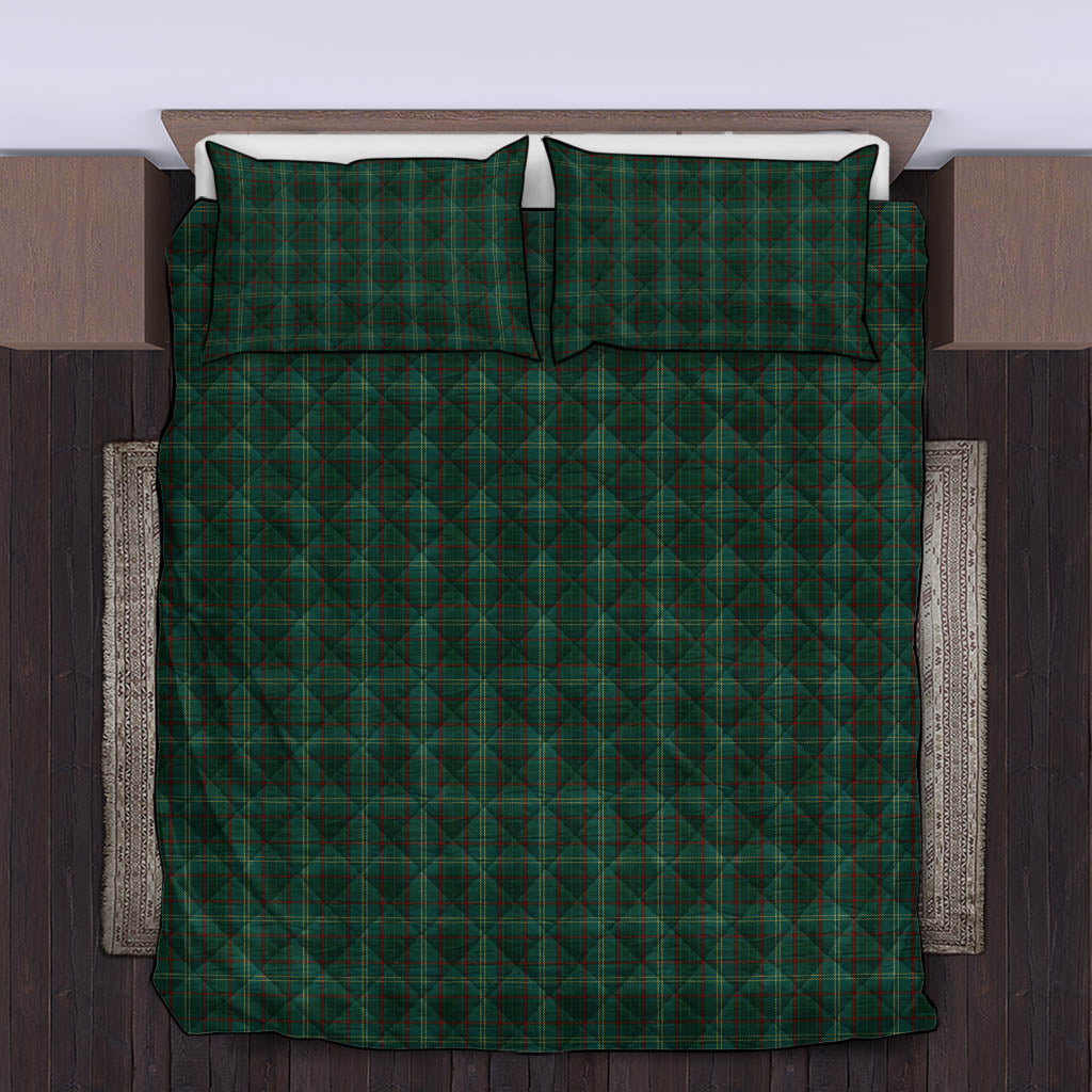 Armagh County Ireland Tartan Quilt Bed Set King - Tartan Vibes Clothing