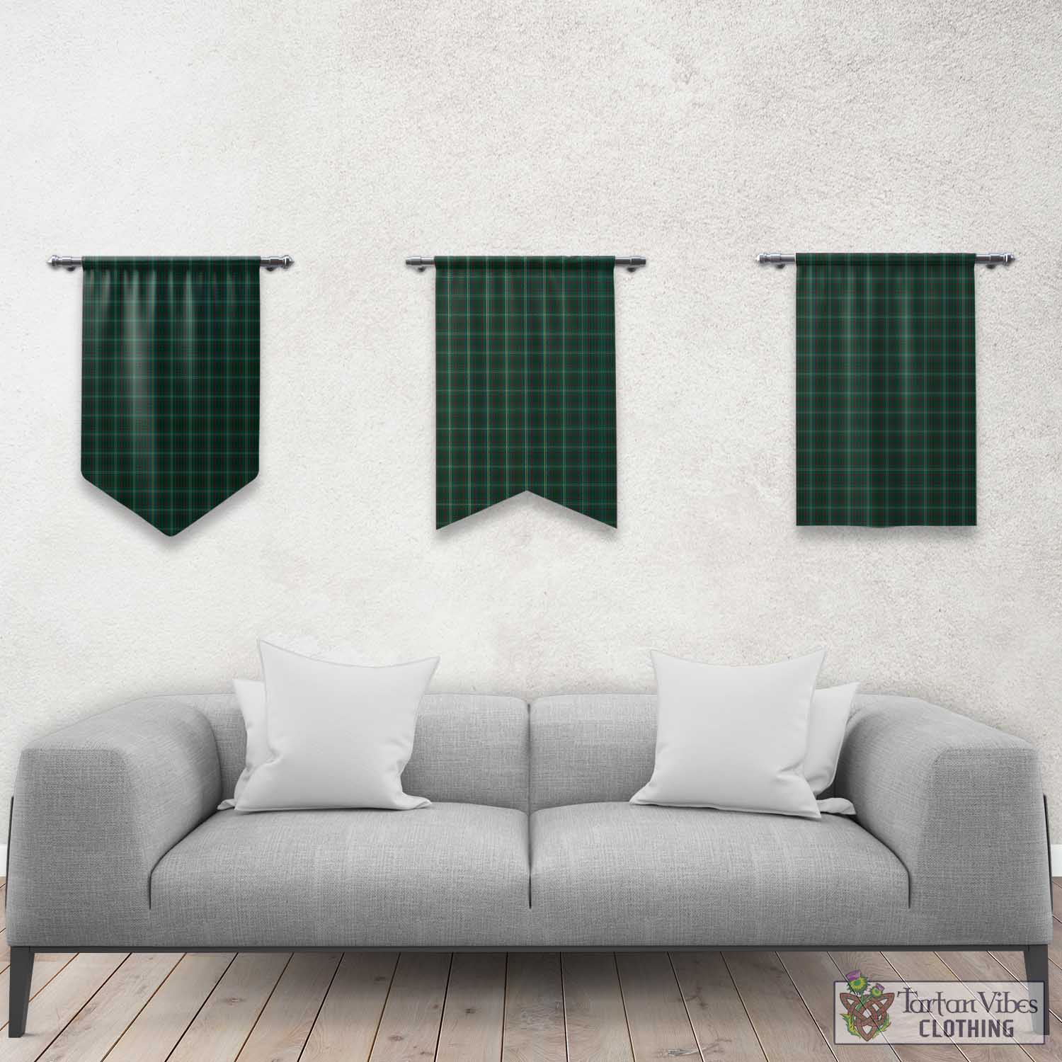 Armagh County Ireland Tartan Gonfalon, Tartan Banner Rectangle - Tartan Vibes Clothing