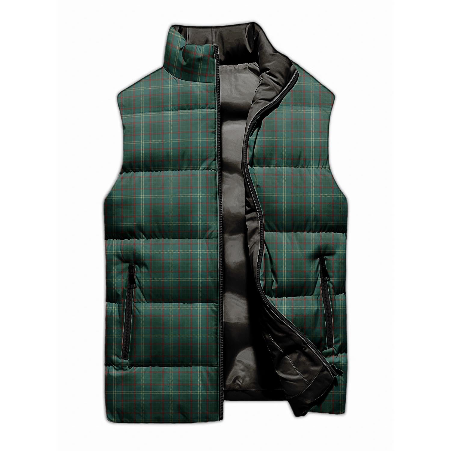 Armagh County Ireland Tartan Sleeveless Puffer Jacket - Tartanvibesclothing