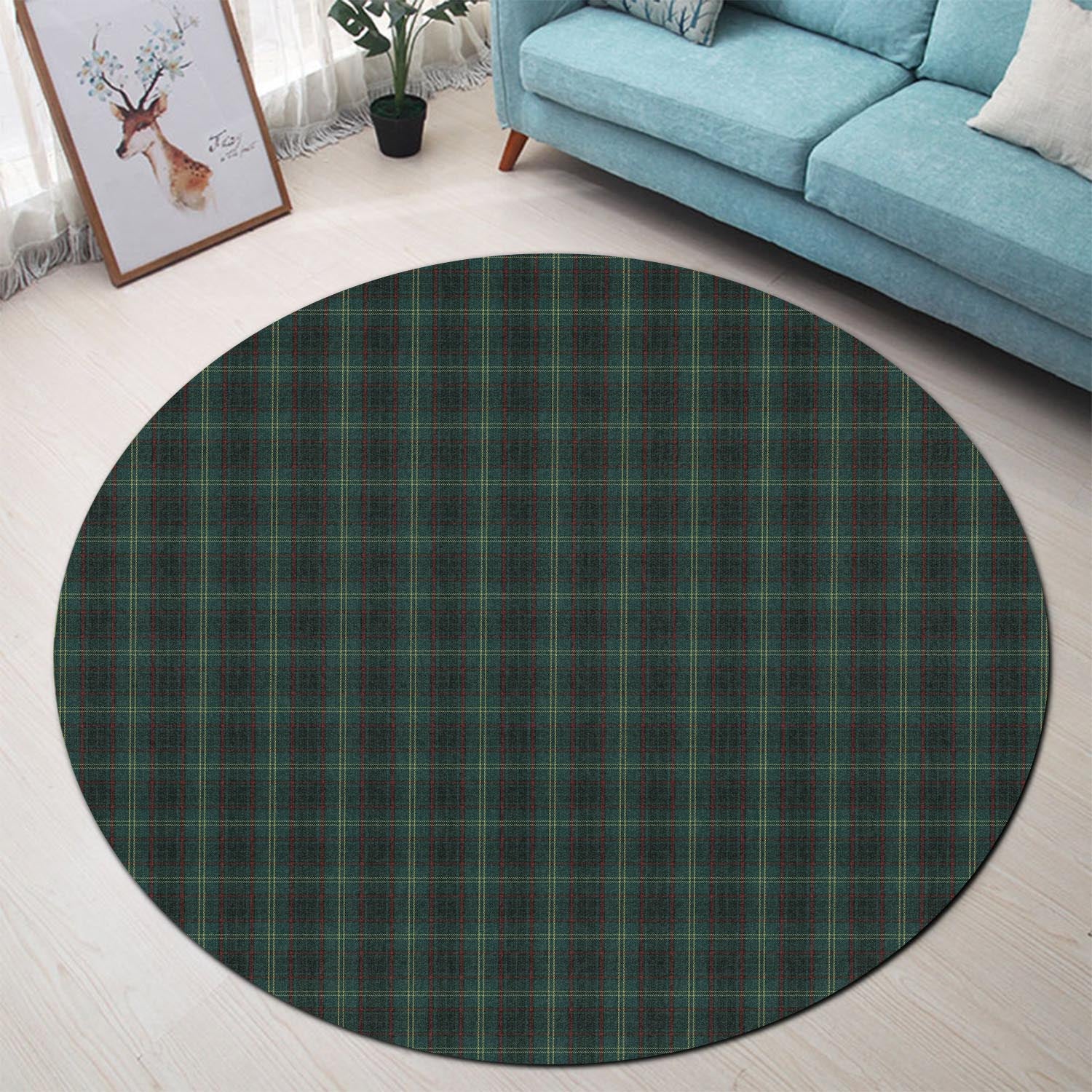 Armagh County Ireland Tartan Round Rug - Tartanvibesclothing