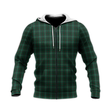 Armagh County Ireland Tartan Knitted Hoodie Unisex Knitted Zip Hoodie - Tartanvibesclothing