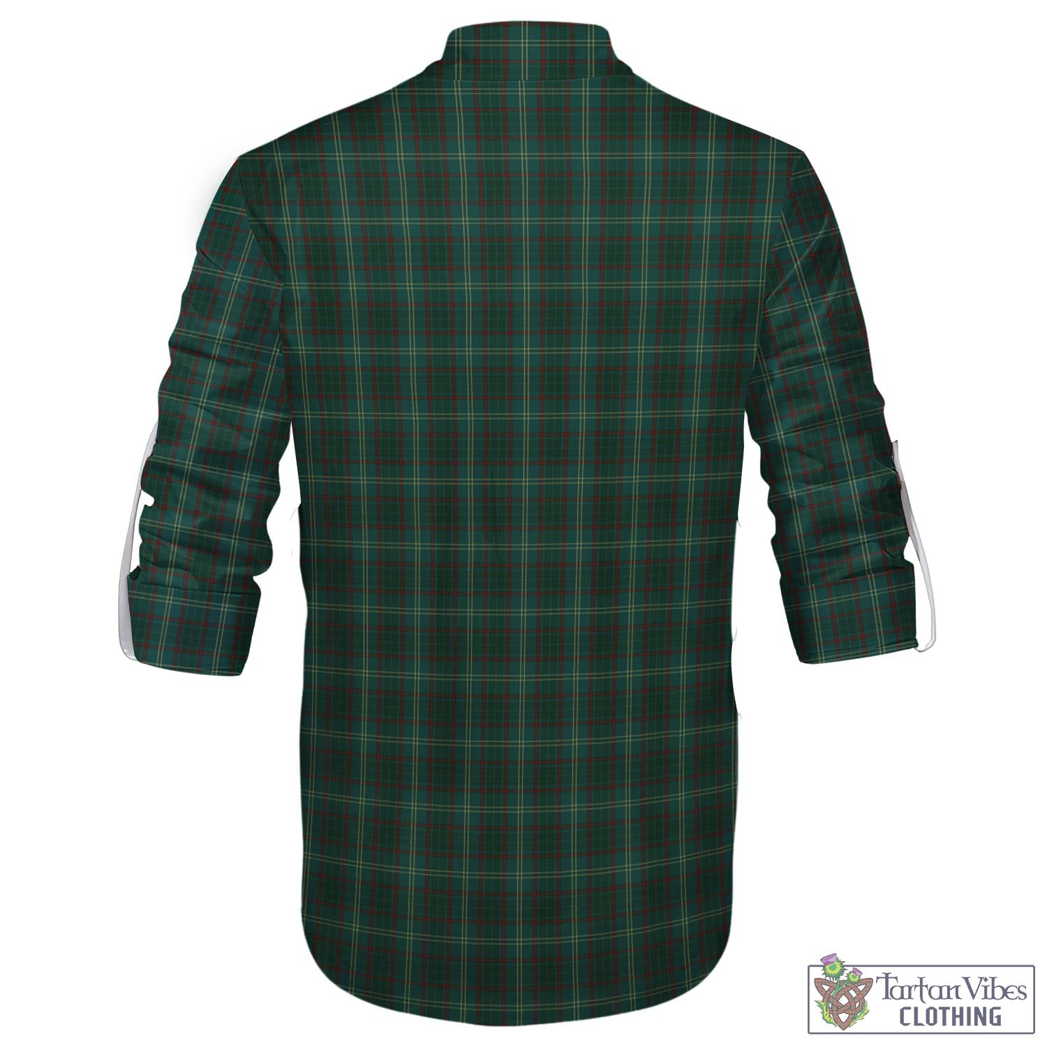 Tartan Vibes Clothing Armagh County Ireland Tartan Men's Scottish Traditional Jacobite Ghillie Kilt Shirt
