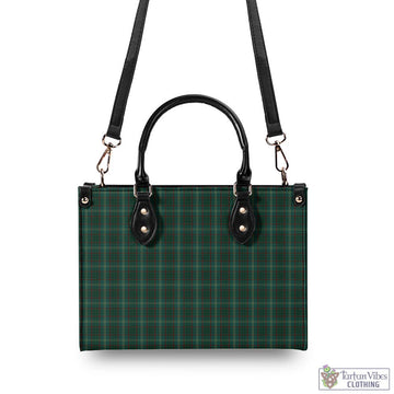 Armagh County Ireland Tartan Luxury Leather Handbags - Tartan Vibes Clothing