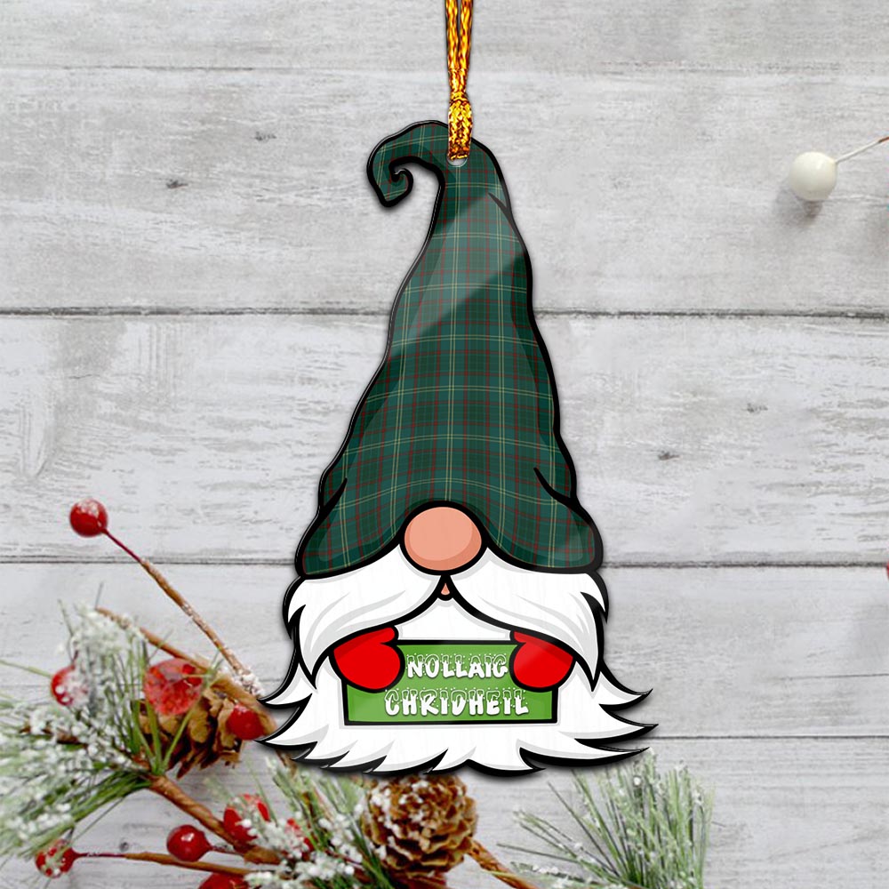 Armagh County Ireland Gnome Christmas Ornament with His Tartan Christmas Hat - Tartanvibesclothing