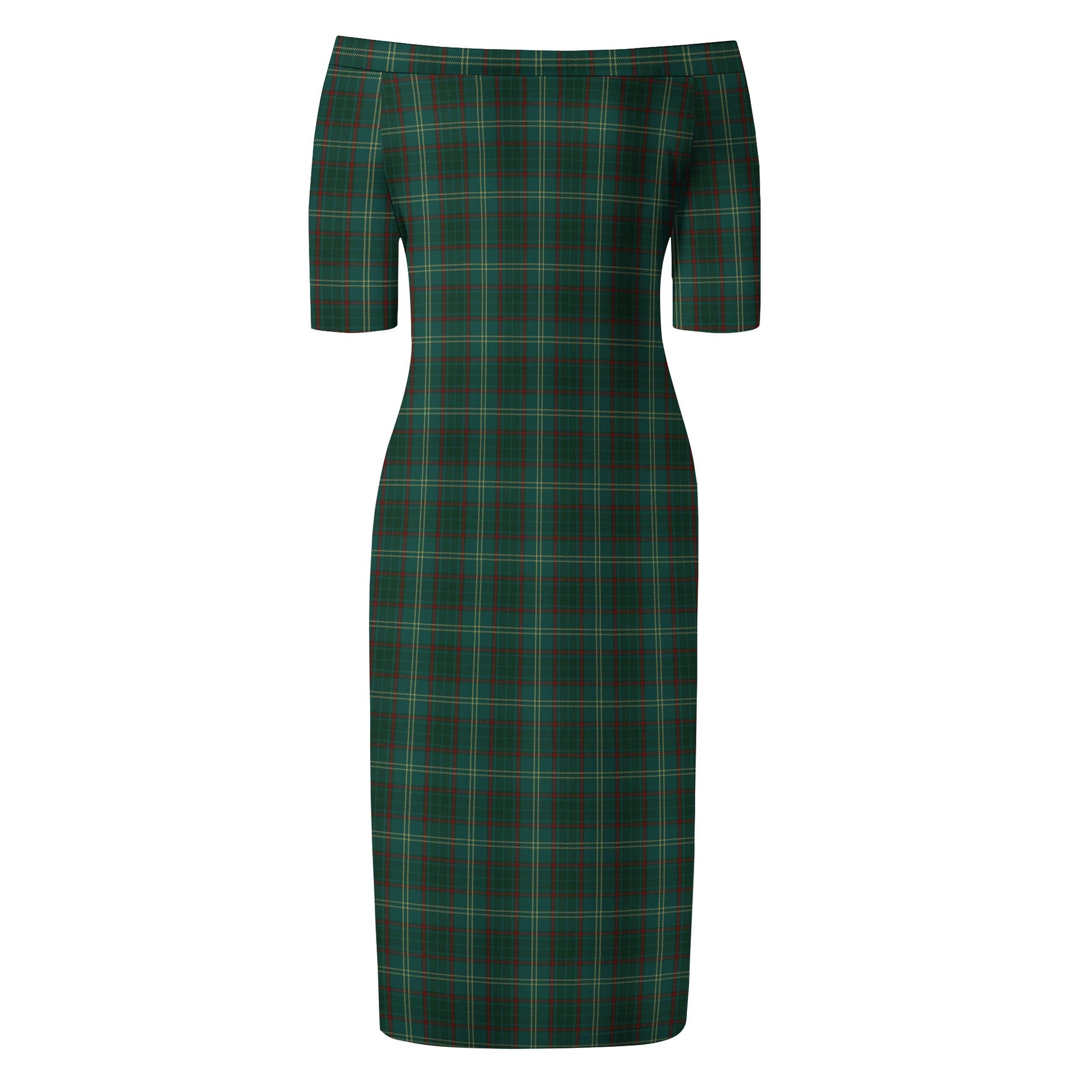 Armagh County Ireland Tartan Off Shoulder Lady Dress - Tartanvibesclothing