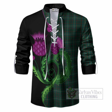 Armagh County Ireland Tartan Ghillie Shirt Traditional Scottish Thistle