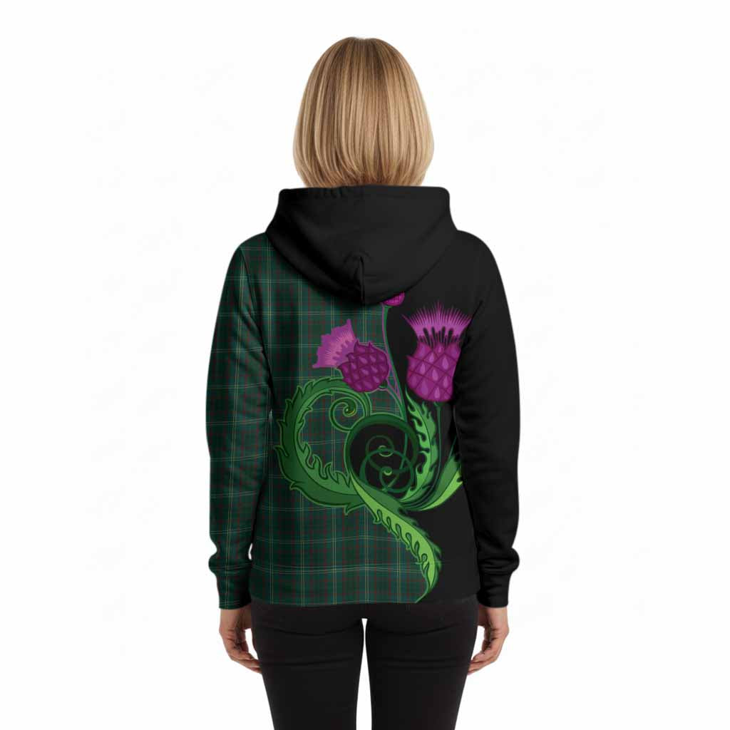 Armagh County Ireland Tartan Hoodie Traditional Scottish Thistle