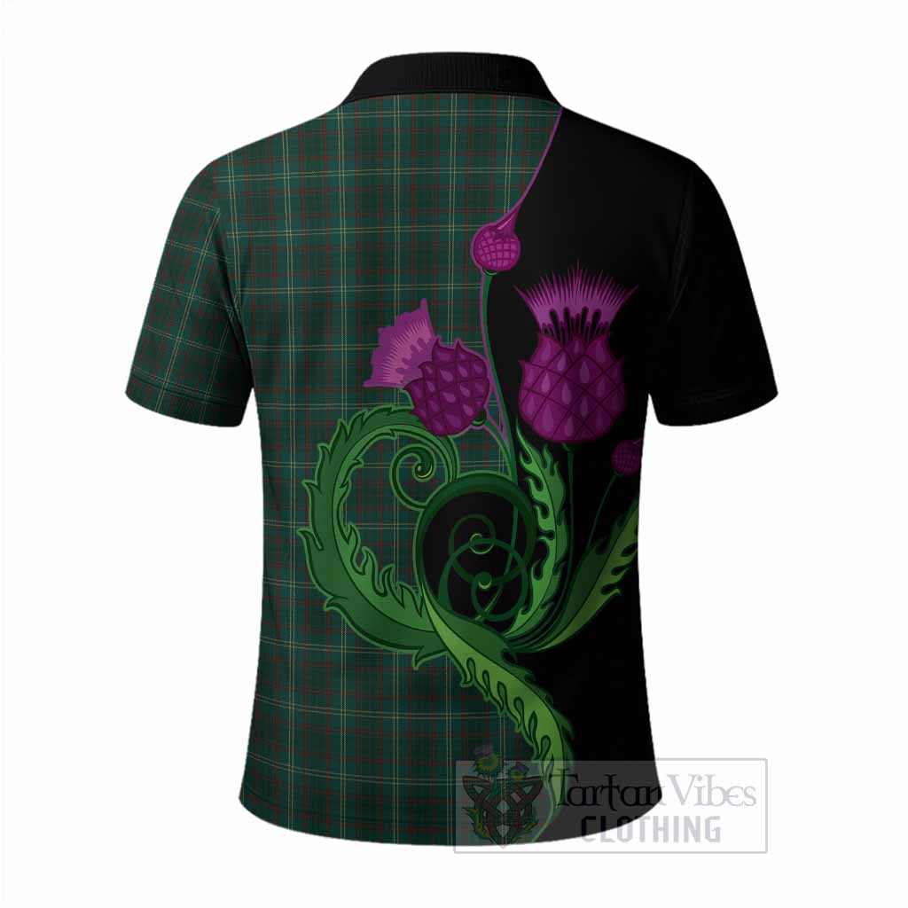 Armagh County Ireland Tartan Polo Shirt Traditional Scottish Thistle