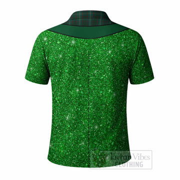 Armagh Irish Tartan - Faux Glitter Jacket Polo Shirt Happy St Patty's Day