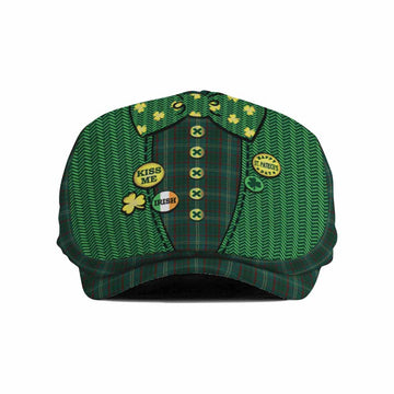 Armagh St Patrick's Shamrock Irish Tartan Flat Cap, Jeff Cap Leprechaun Suit Costume Inspired
