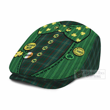 Armagh St Patrick's Shamrock Irish Tartan Flat Cap, Jeff Cap Leprechaun Suit Costume Inspired
