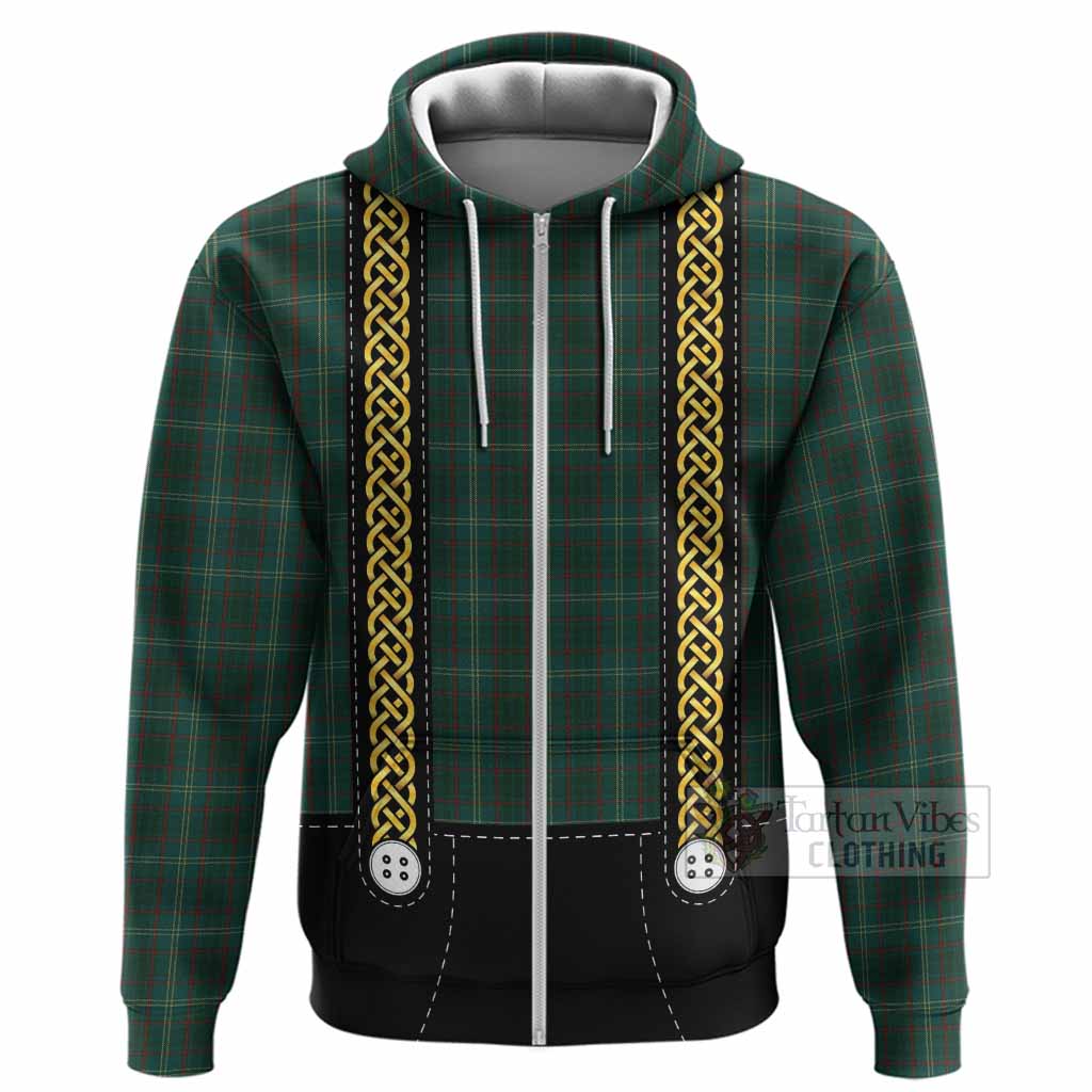Armagh Tartan Lederhosen Costume Hoodie Scotland Celtic Knot Motif
