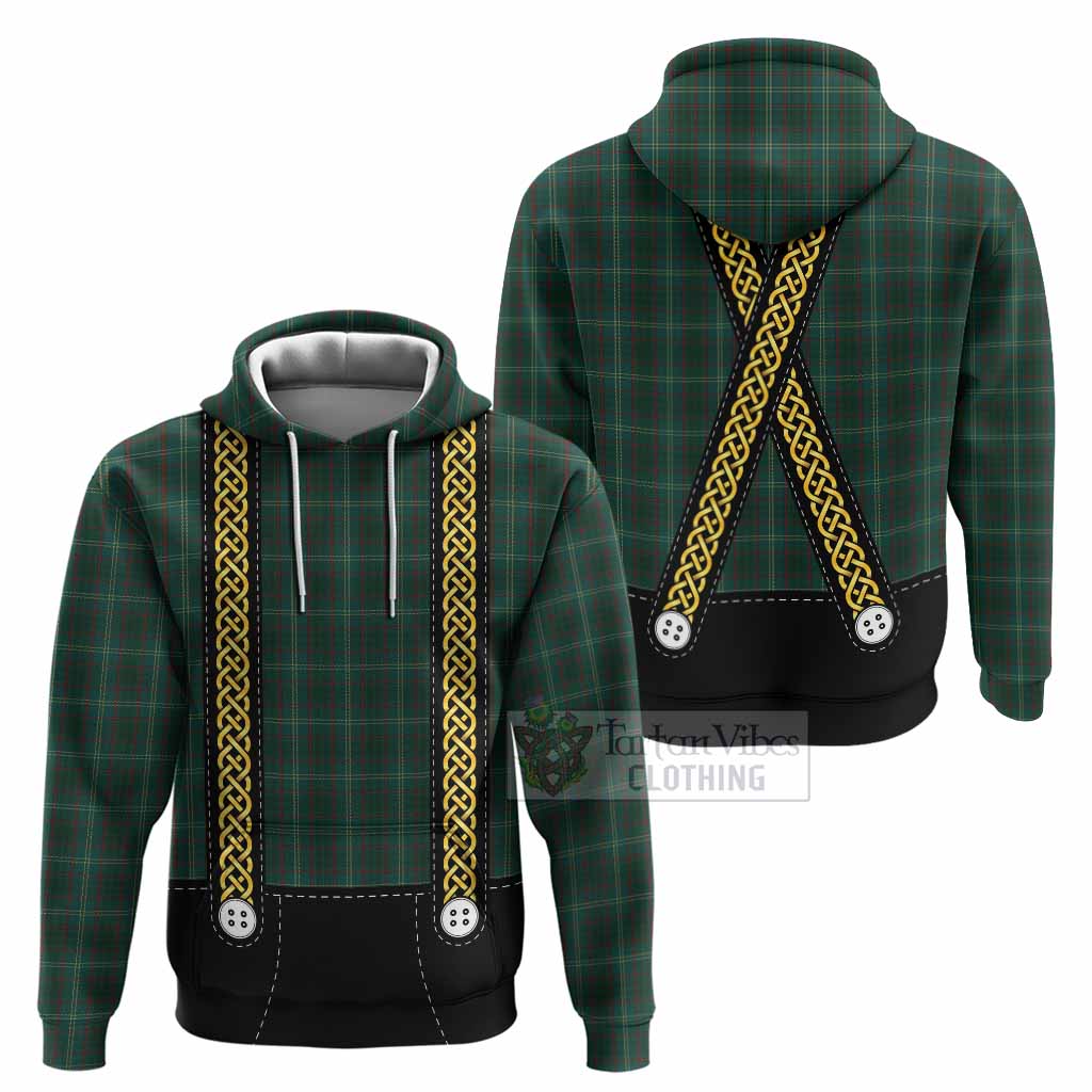 Armagh Tartan Lederhosen Costume Hoodie Scotland Celtic Knot Motif