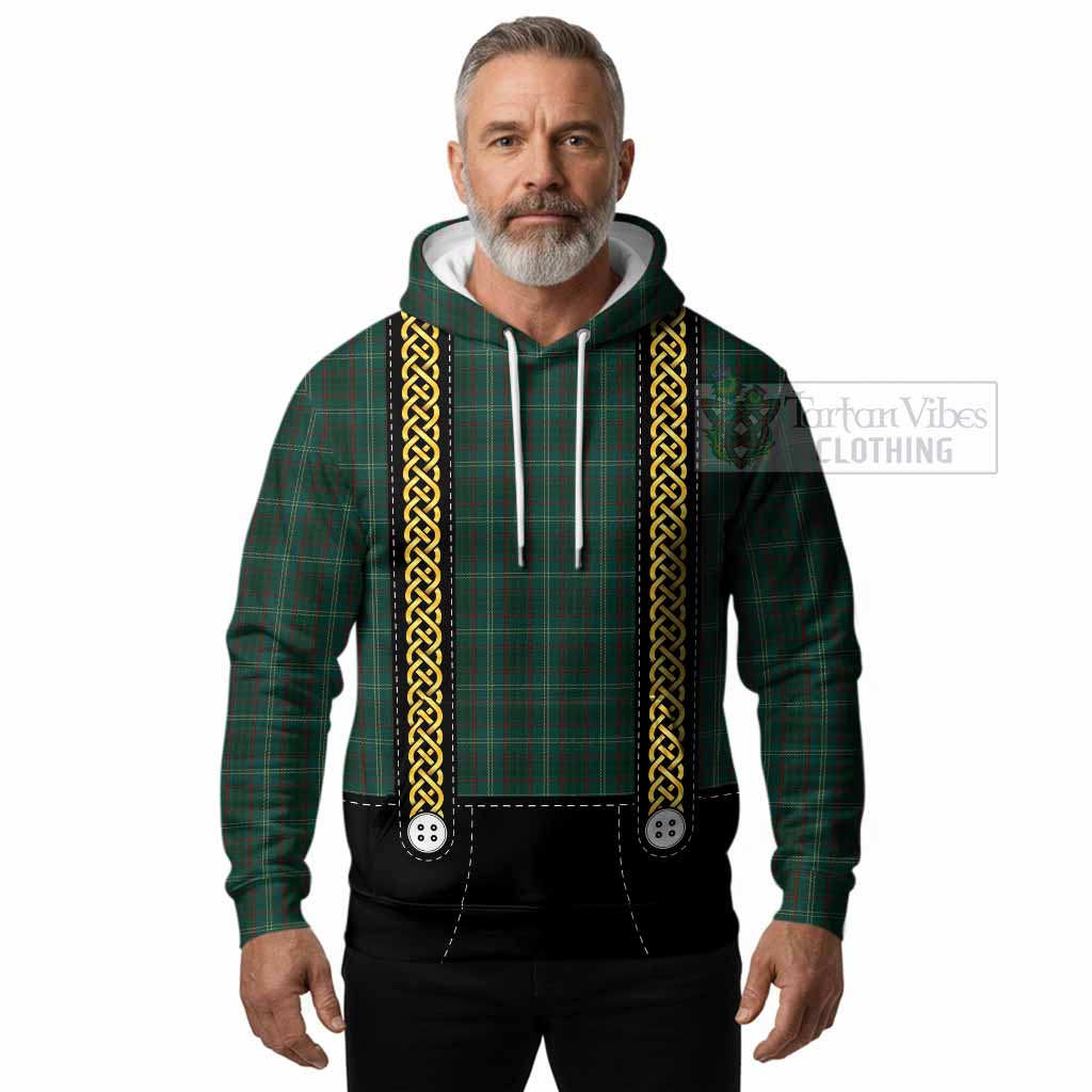 Armagh Tartan Lederhosen Costume Hoodie Scotland Celtic Knot Motif
