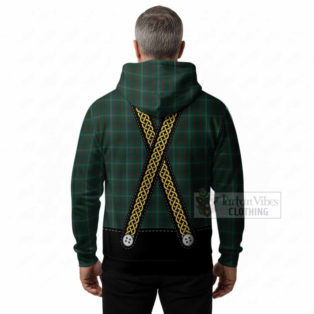 Armagh Tartan Lederhosen Costume Hoodie Scotland Celtic Knot Motif