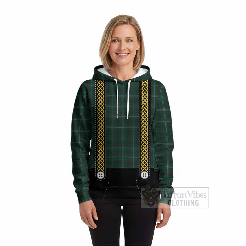 Armagh Tartan Lederhosen Costume Hoodie Scotland Celtic Knot Motif