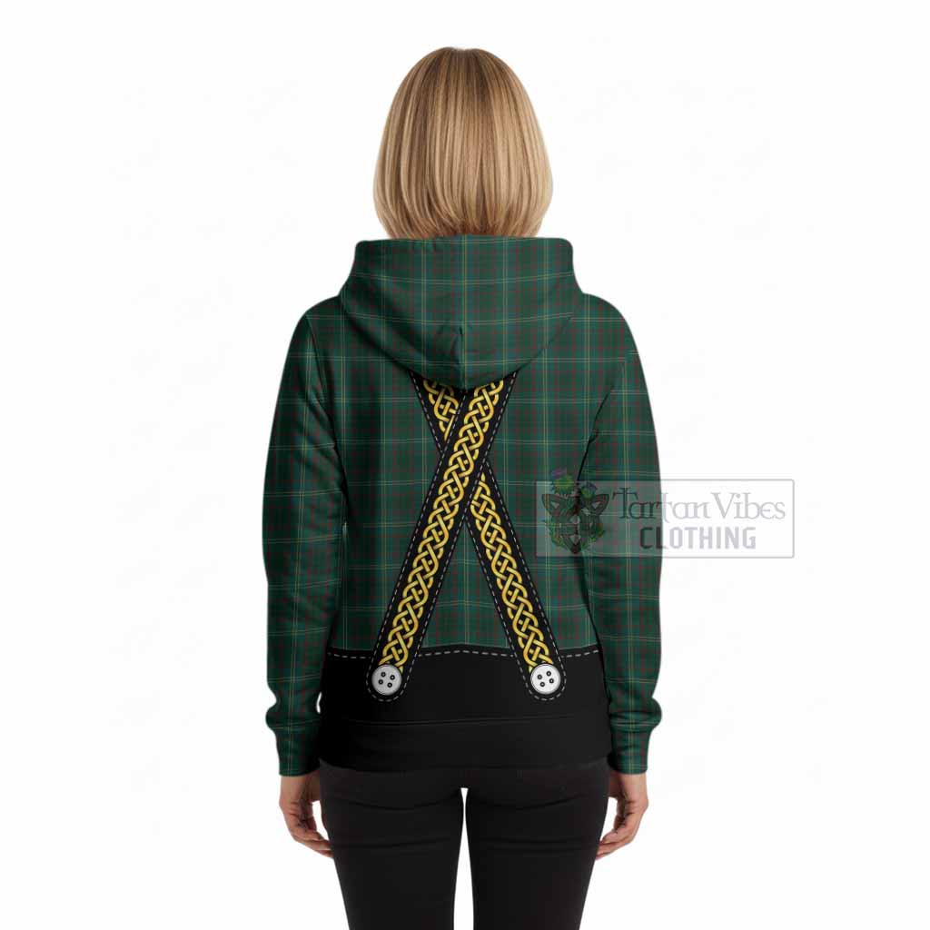 Armagh Tartan Lederhosen Costume Hoodie Scotland Celtic Knot Motif