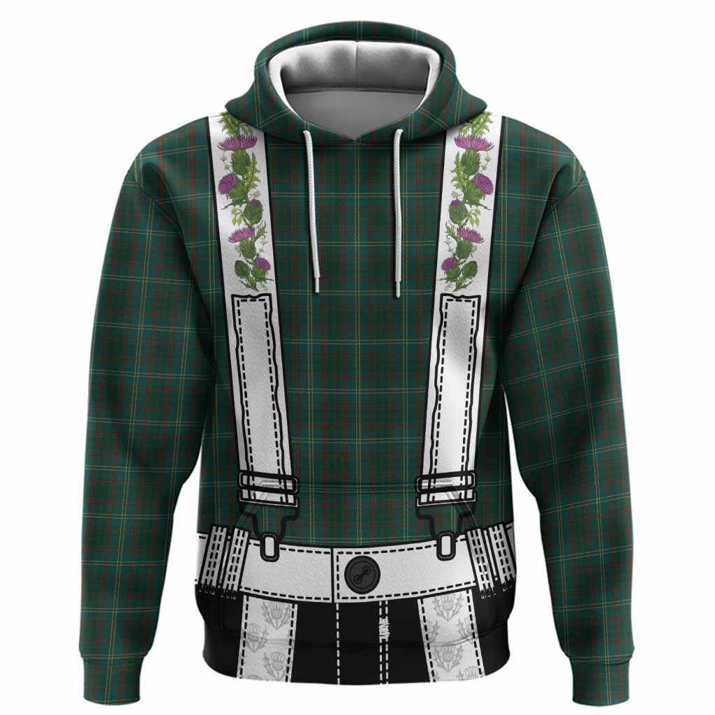 Armagh Tartan Lederhosen Costume Hoodie Scotland Thistle Floral