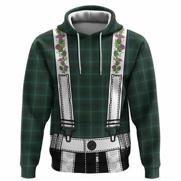 Armagh Tartan Lederhosen Costume Hoodie Scotland Thistle Floral