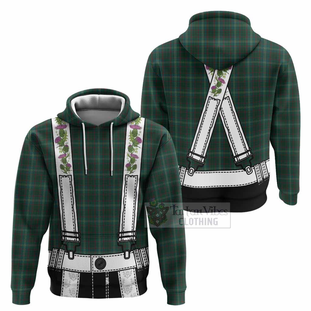 Armagh Tartan Lederhosen Costume Hoodie Scotland Thistle Floral