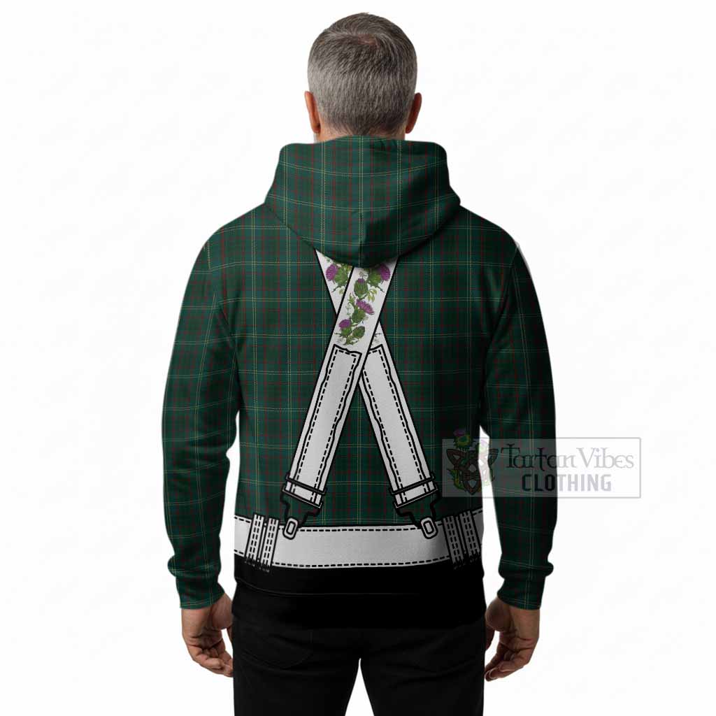 Armagh Tartan Lederhosen Costume Hoodie Scotland Thistle Floral