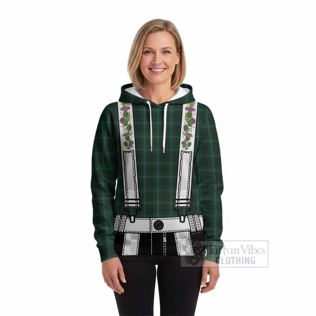 Armagh Tartan Lederhosen Costume Hoodie Scotland Thistle Floral