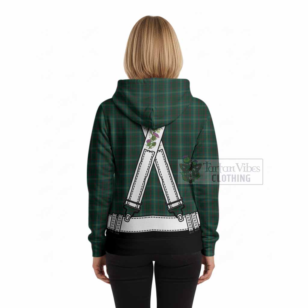 Armagh Tartan Lederhosen Costume Hoodie Scotland Thistle Floral