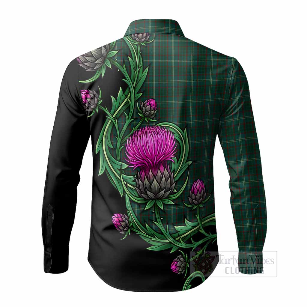 Armagh Tartan Long Sleeve Button Shirts Resilient Scottish Thistle