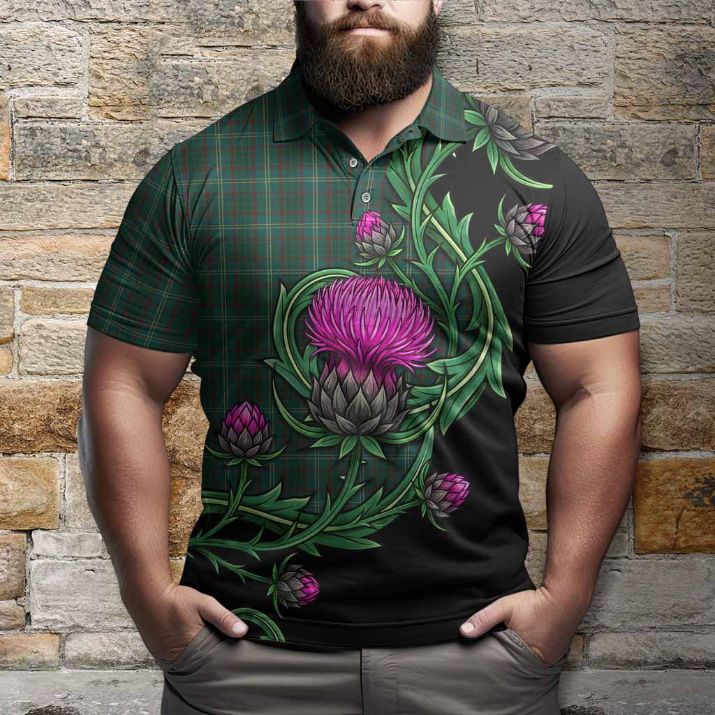 Armagh Tartan Polo Shirt Resilient Scottish Thistle