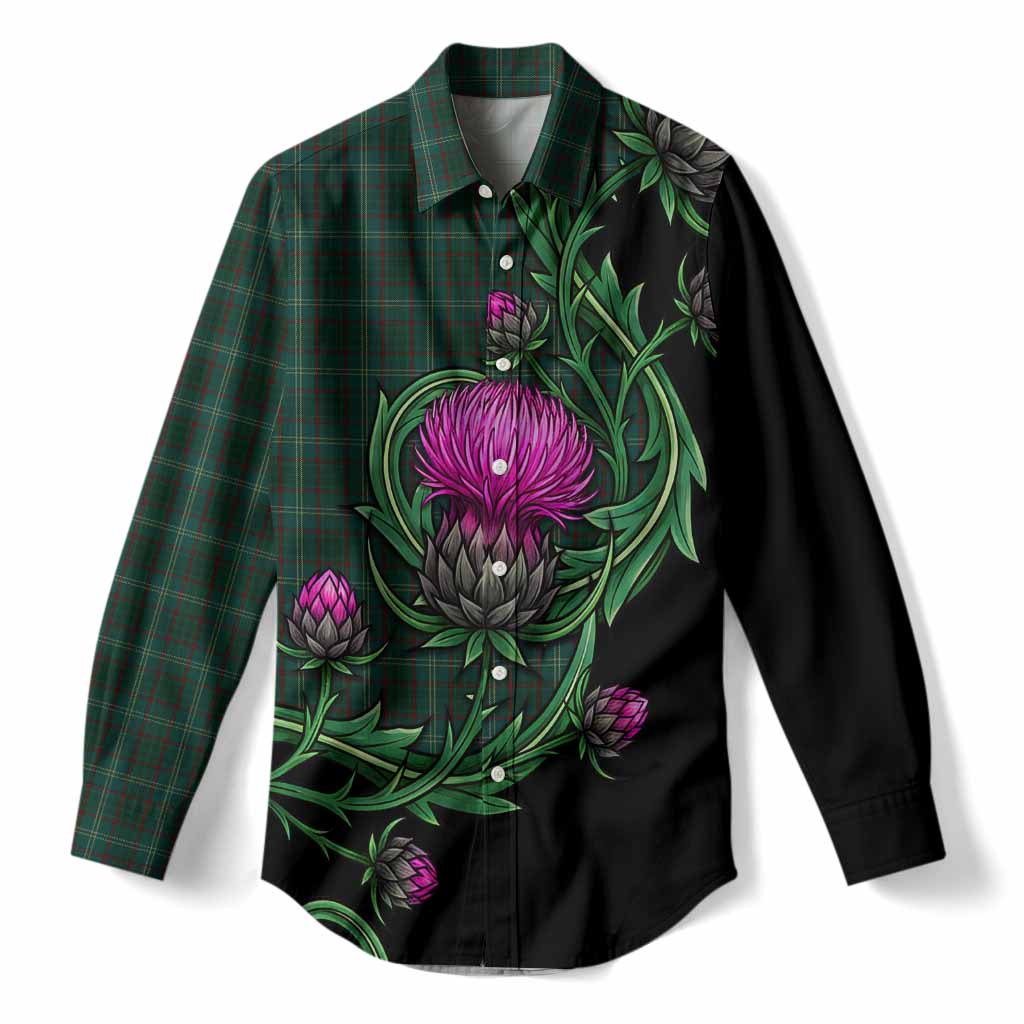 Armagh Tartan Women Casual Shirt Resilient Scottish Thistle