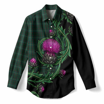 Armagh Tartan Women Casual Shirt Resilient Scottish Thistle