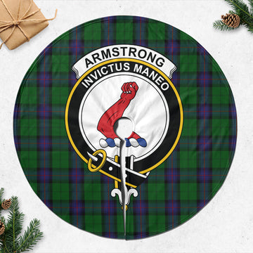 Armstrong Tartan Christmas Tree Skirt with Family Crest