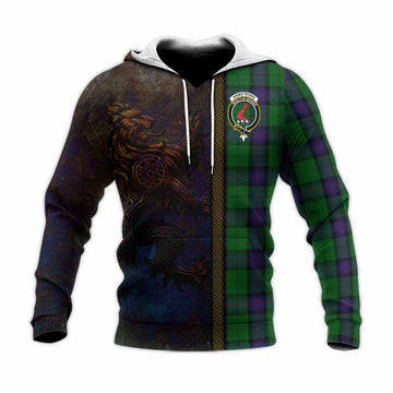 Armstrong Tartan Family Crest Knitted Hoodie Alba Gu Brath Be Brave Lion Ancient Style