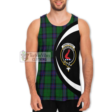 Armstrong Tartan Men's Tank Top with Family Crest Circle Style Men - Tartan Vibes Clothing