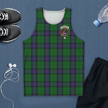 Armstrong Tartan Mens Tank Top with Family Crest - Tartanvibesclothing