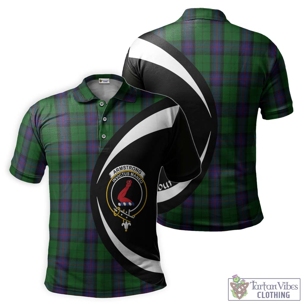 Armstrong Tartan Men's Polo Shirt with Family Crest Circle Style Kid - Tartan Vibes Clothing