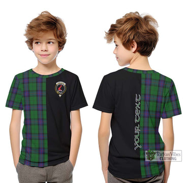 Armstrong Tartan Kid T-Shirt with Family Crest and Half Of Me Style Youth XL Size14 - Tartanvibesclothing Shop