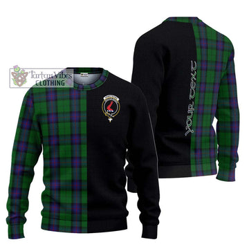 Armstrong Tartan Knitted Sweater with Family Crest and Half Of Me Style Unisex - Tartanvibesclothing Shop