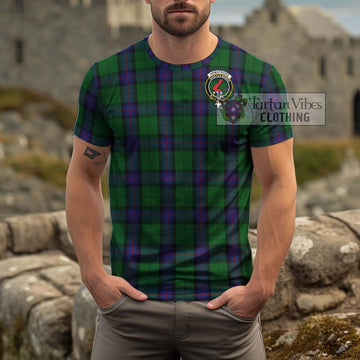 Armstrong Tartan Cotton T-Shirt with Family Crest Men's Shirt - Tartanvibesclothing Shop