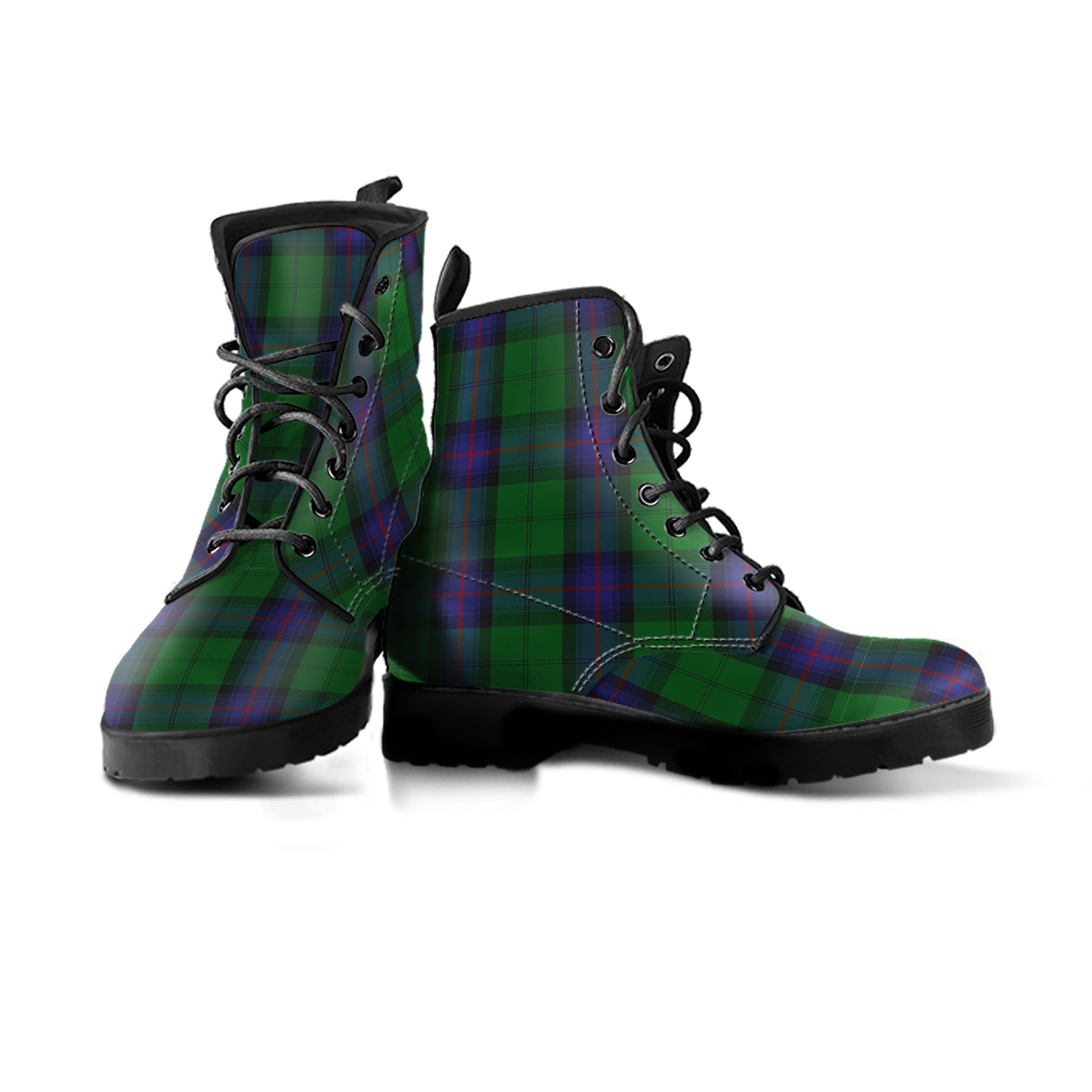 Armstrong Tartan Leather Boots - Tartanvibesclothing
