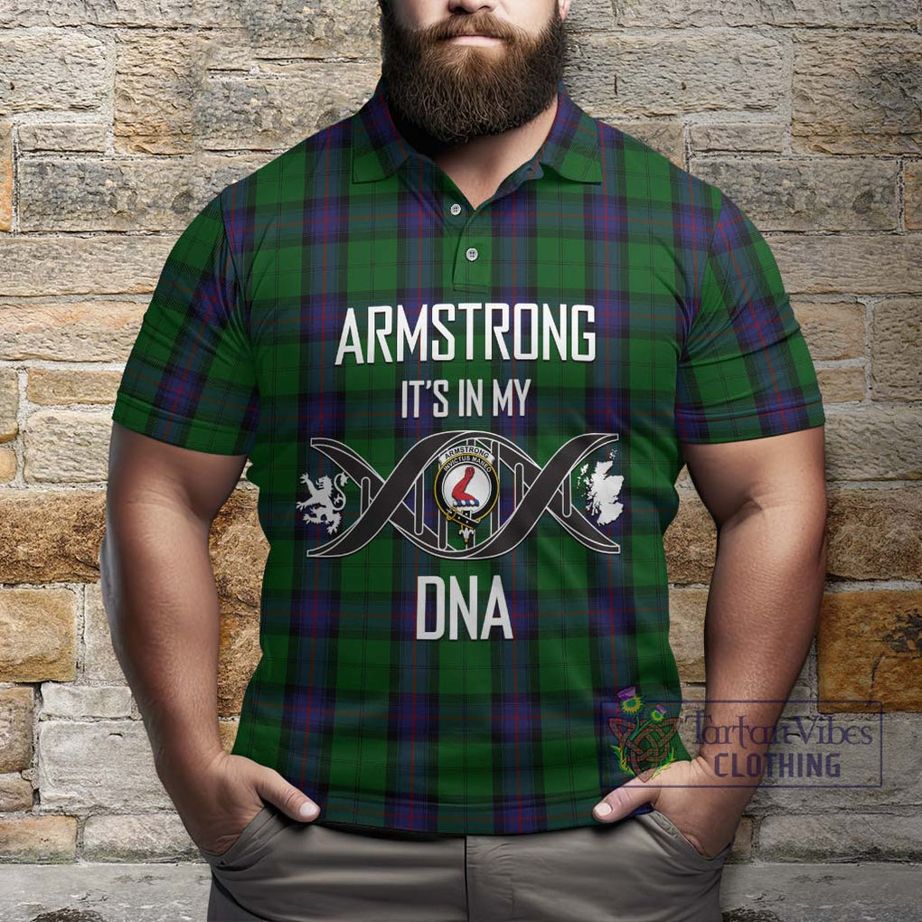 Armstrong Tartan Polo Shirt with Family Crest DNA In Me Style Kid - Tartanvibesclothing Shop