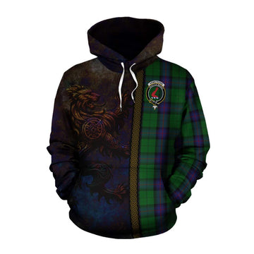 Armstrong Tartan Family Crest Cotton Hoodie Alba Gu Brath Be Brave Lion Ancient Style
