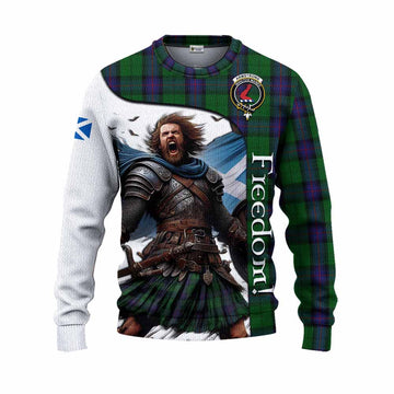 Tartan Vibes Clothing Armstrong Crest Tartan Knitted Sweater Inspired by the Freedom of Scottish Warrior