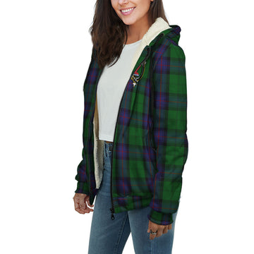 Armstrong Tartan Sherpa Hoodie with Family Crest