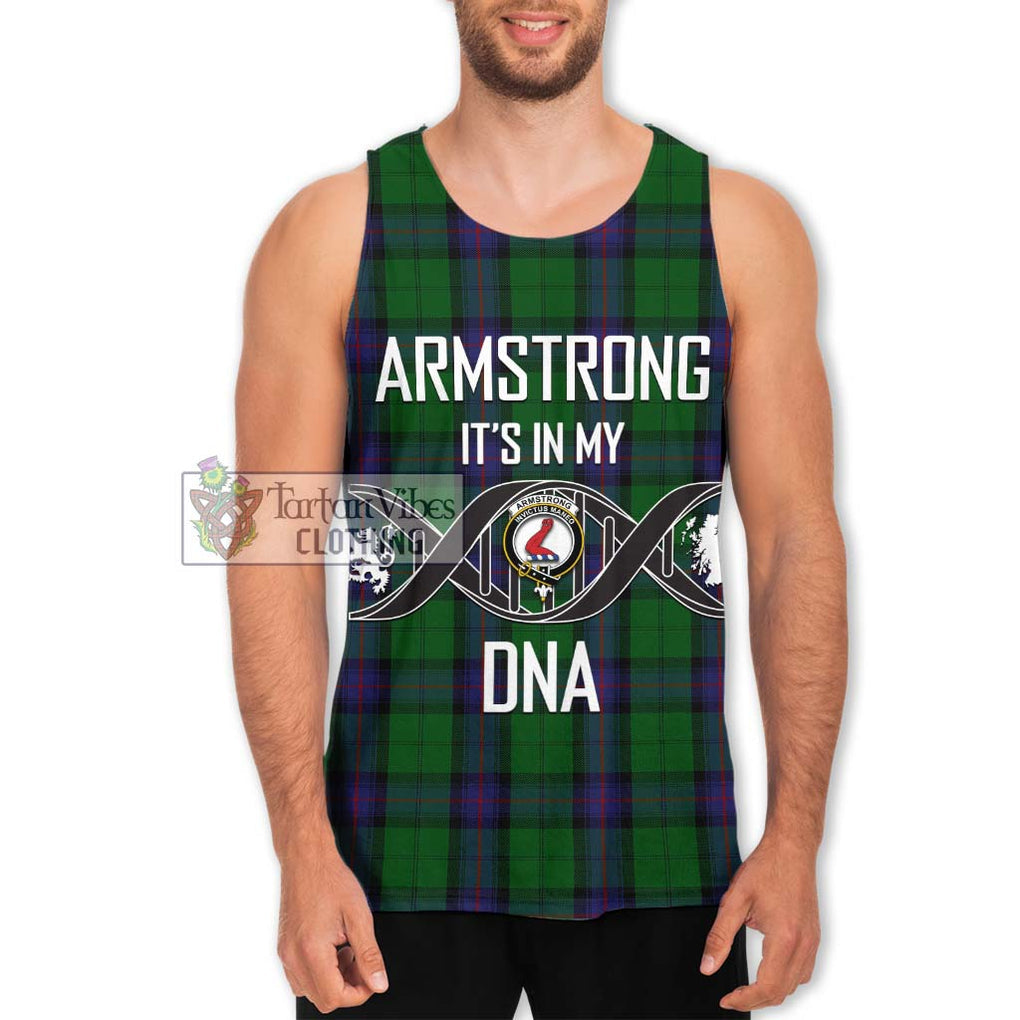 Armstrong Tartan Men's Tank Top with Family Crest DNA In Me Style Men - Tartanvibesclothing Shop
