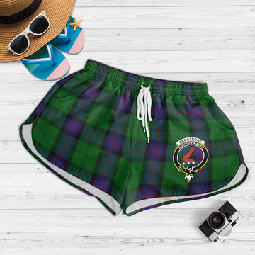 Armstrong Tartan Womens Shorts with Family Crest