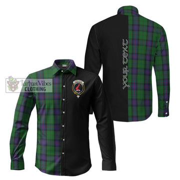 Armstrong Tartan Long Sleeve Button Shirt with Family Crest and Half Of Me Style