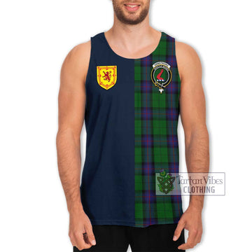 Tartan Vibes Clothing Armstrong Tartan Men's Tank Top with Scottish Lion Royal Arm Half Style
