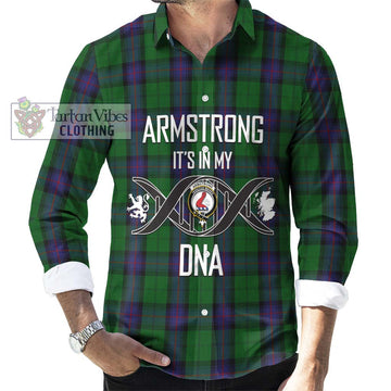 Armstrong Tartan Long Sleeve Button Shirt with Family Crest DNA In Me Style